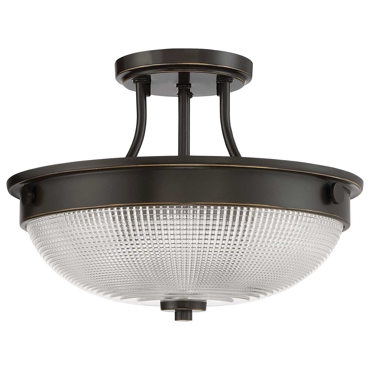 Mantle Dual-Light Ceiling Fixture in Palladian Bronze Finish