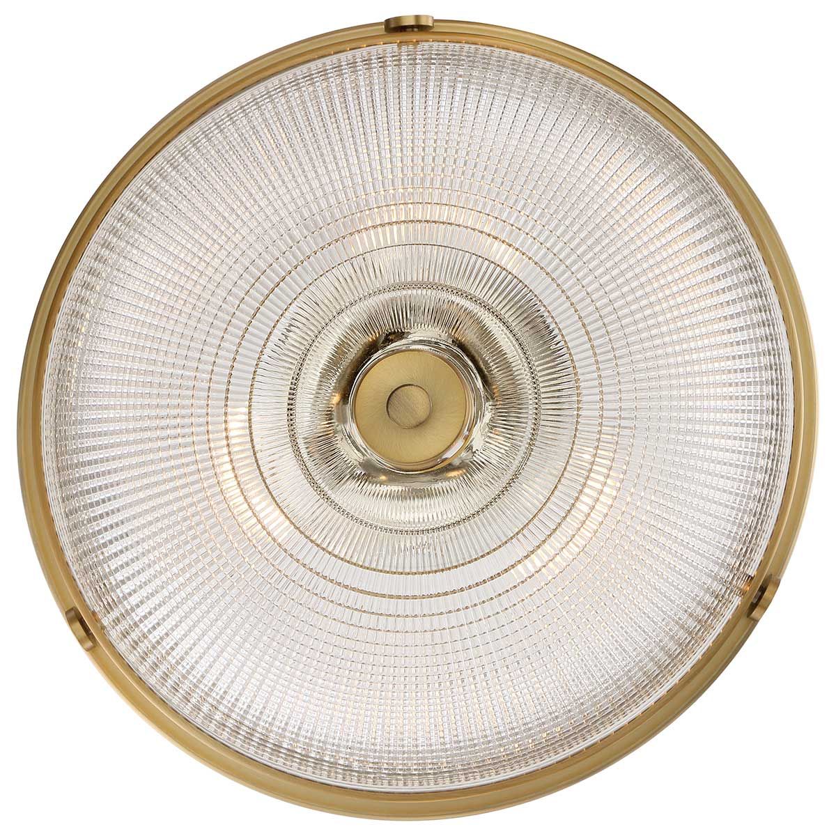 Mantle Dual Light Semi-Flush Fixture - Antique Brass Finish