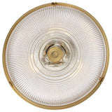 Mantle Dual Light Semi-Flush Fixture - Antique Brass Finish