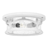 Marblehead Dual Light Coastal Flush Mount in White