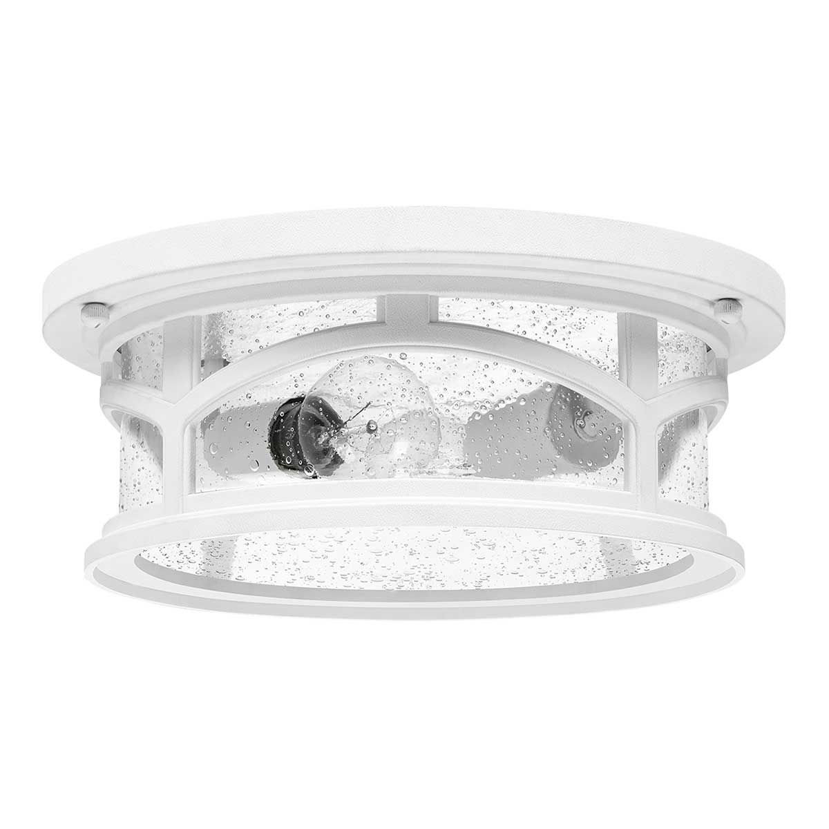 Marblehead Dual Light Coastal Flush Mount in White