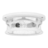 Marblehead Dual Light Coastal Flush Mount in White