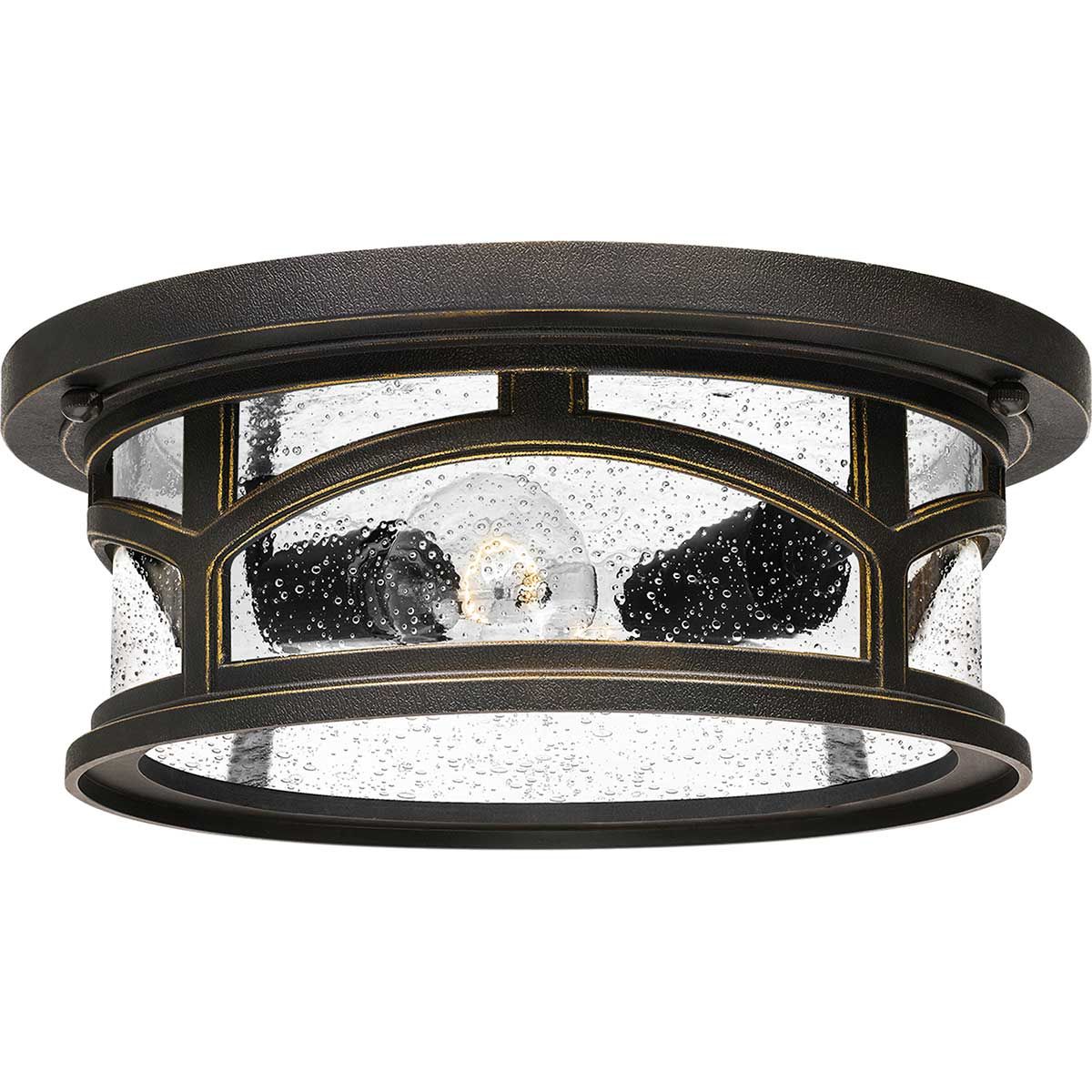 Marblehead 2-Light Outdoor Flush Mount in Palladian Bronze