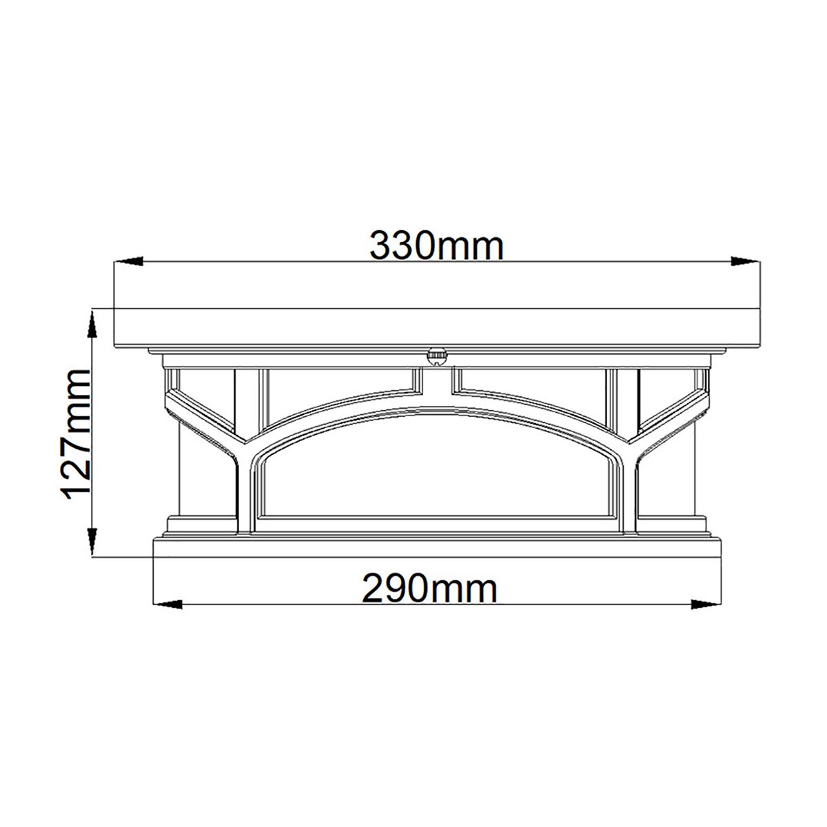 Marblehead 2-Light Outdoor Flush Mount in Palladian Bronze