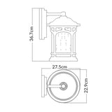Majestic Palladian Bronze Outdoor Wall Lantern