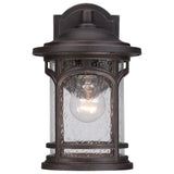 Palladian Bronze Outdoor Lantern with Clear Seedy Glass