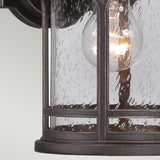Palladian Bronze Outdoor Lantern with Clear Seedy Glass