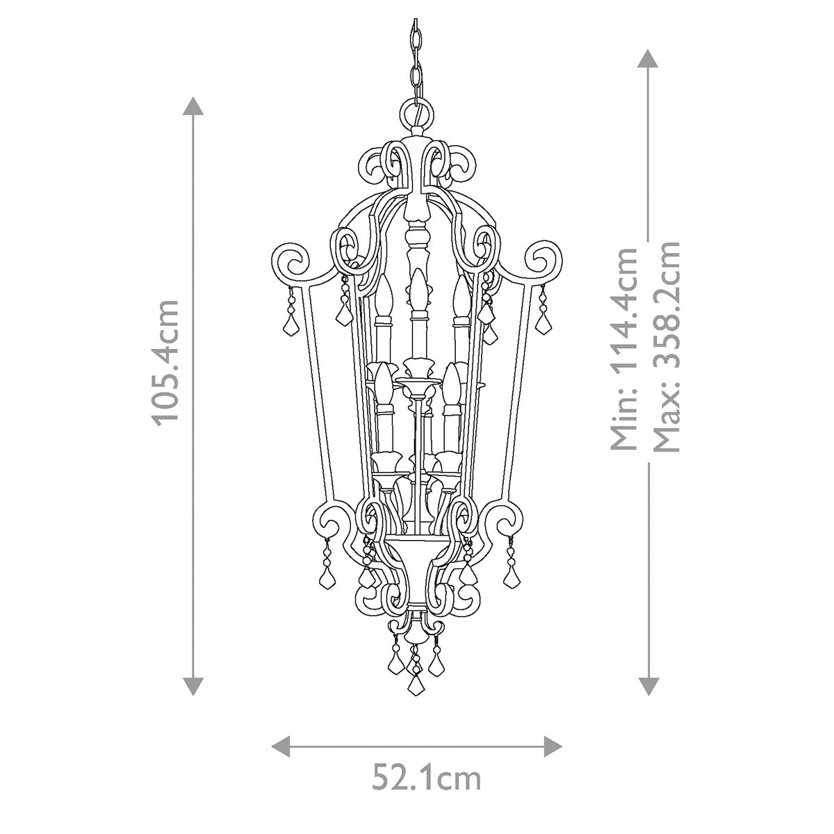 Opulent Heirloom Crystal Chandelier