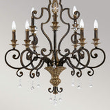 Elegant Regency 9-Light Brass Chandelier