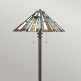 Stunning Maybeck Floor Lamp with Tiffany Art Glass
