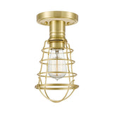 Mixon Modern Industrial Cage Ceiling Light Fixture