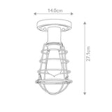 Mixon Modern Industrial Cage Ceiling Light Fixture