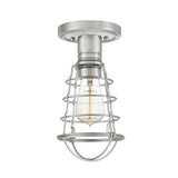 Mixon Industrial Cage Ceiling Light in Brushed Nickel