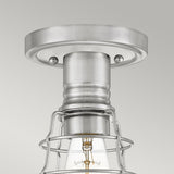 Mixon Industrial Cage Ceiling Light in Brushed Nickel