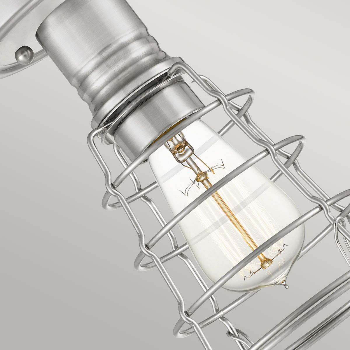 Mixon Industrial Cage Ceiling Light in Brushed Nickel