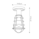 Mixon Industrial Cage Ceiling Light in Brushed Nickel