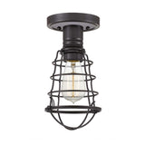 Mixon Industrial Cage Ceiling Light Fixture