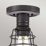 Mixon Industrial Cage Ceiling Light Fixture