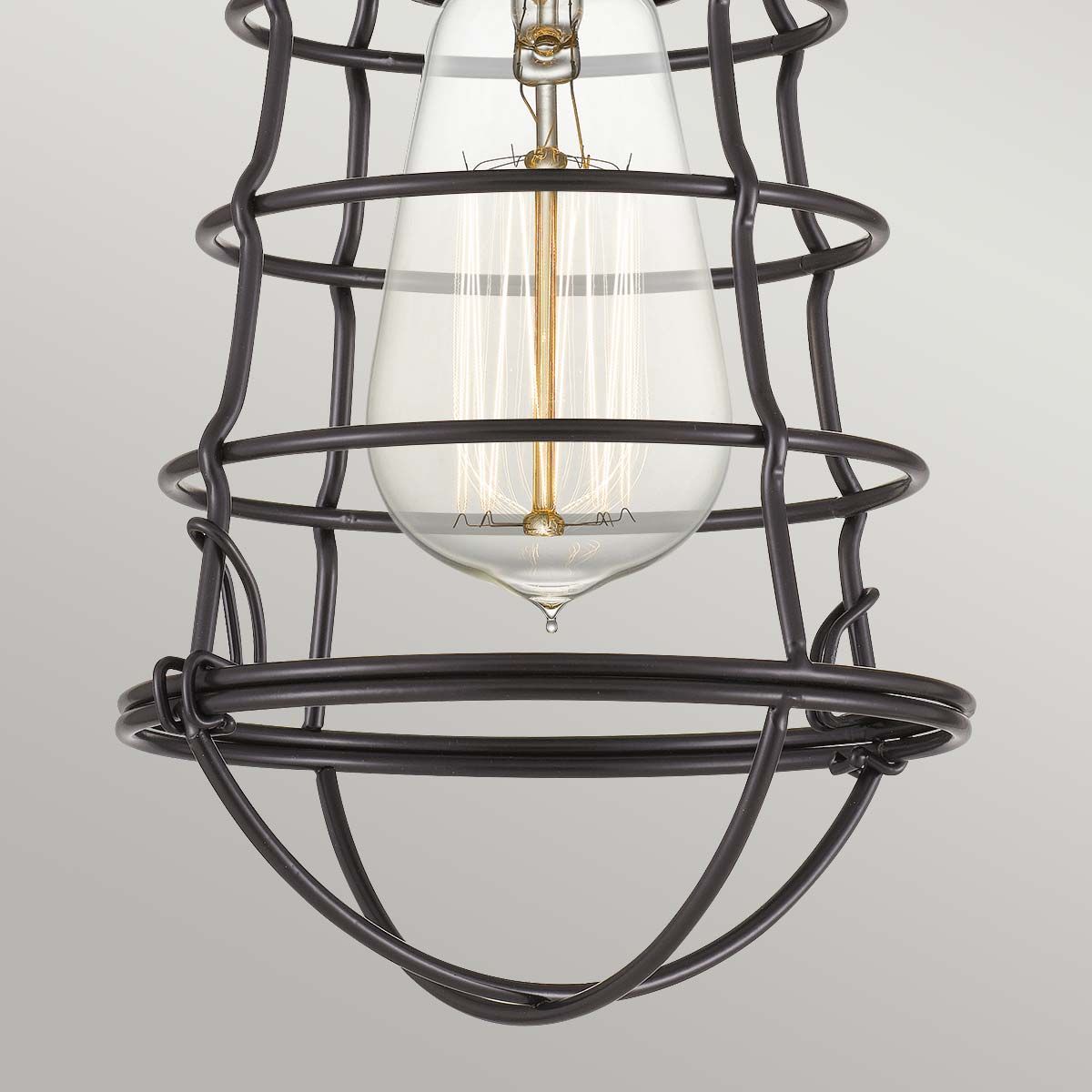 Mixon Industrial Cage Ceiling Light Fixture