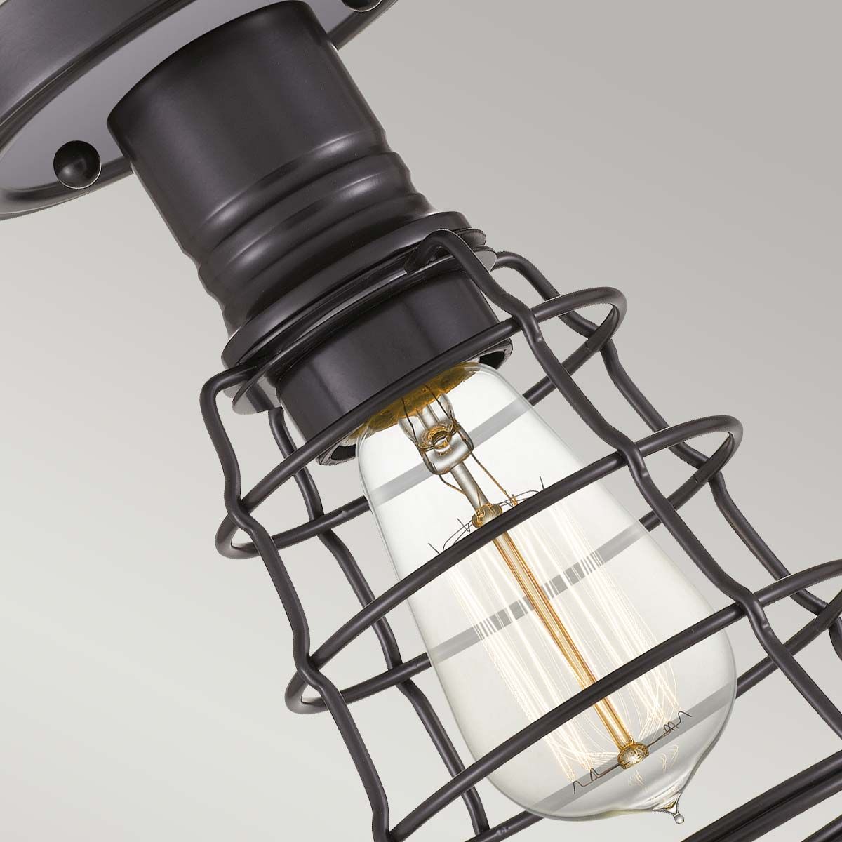 Mixon Industrial Cage Ceiling Light Fixture