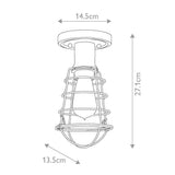 Mixon Industrial Cage Ceiling Light Fixture