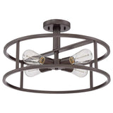 Western Bronze New Harbor 4-Light Semi-Flush Ceiling Fixture