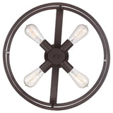 Western Bronze New Harbor 4-Light Semi-Flush Ceiling Fixture