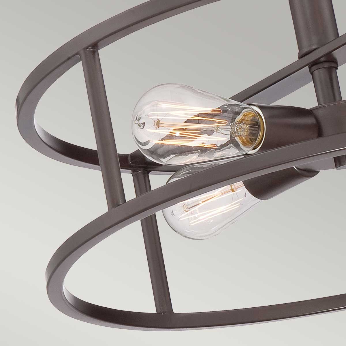 Western Bronze New Harbor 4-Light Semi-Flush Ceiling Fixture