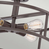 Western Bronze New Harbor 4-Light Semi-Flush Ceiling Fixture
