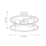 Western Bronze New Harbor 4-Light Semi-Flush Ceiling Fixture