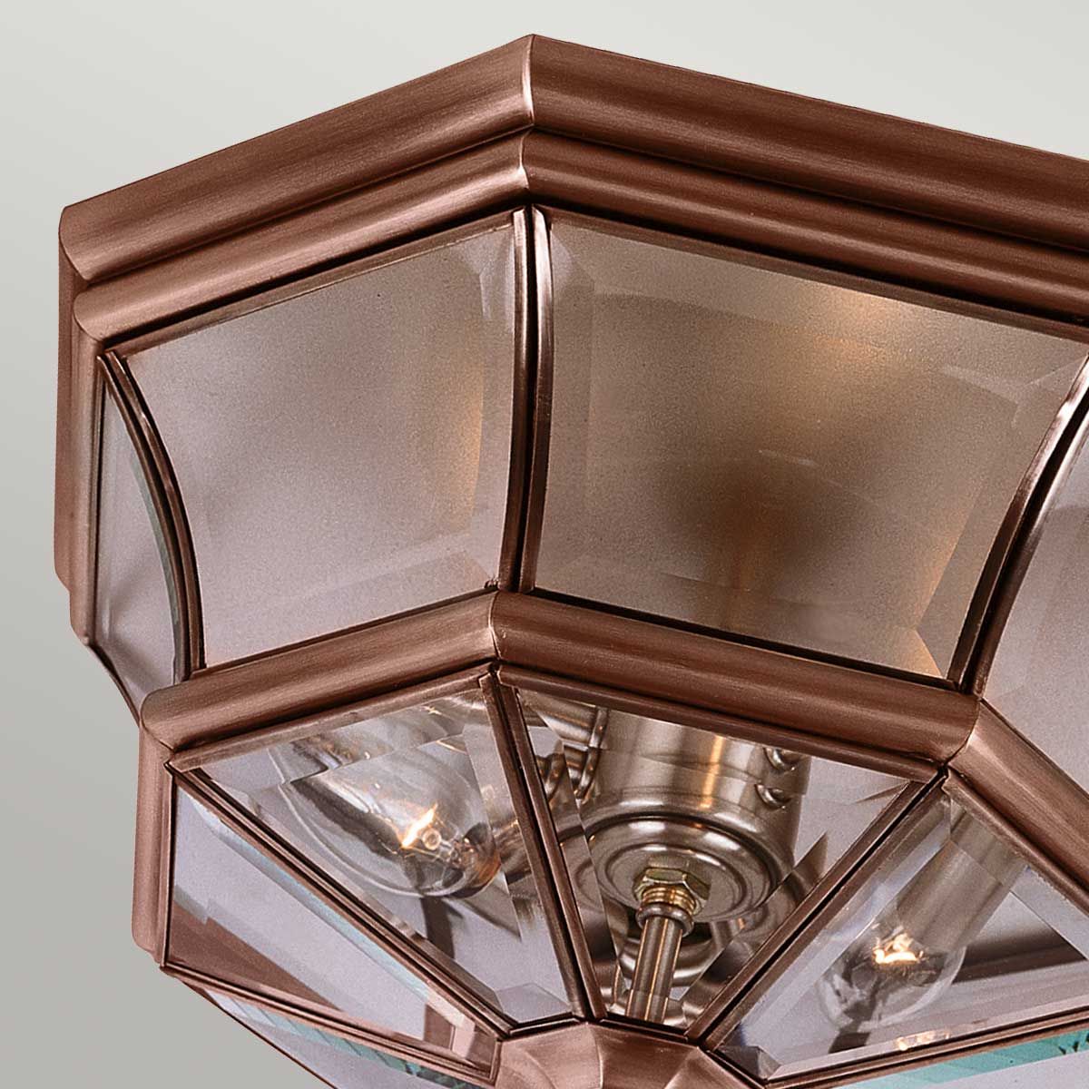 Aged Copper Newbury Flush Mount Ceiling Light