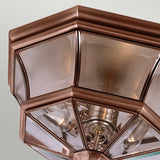 Aged Copper Newbury Flush Mount Ceiling Light