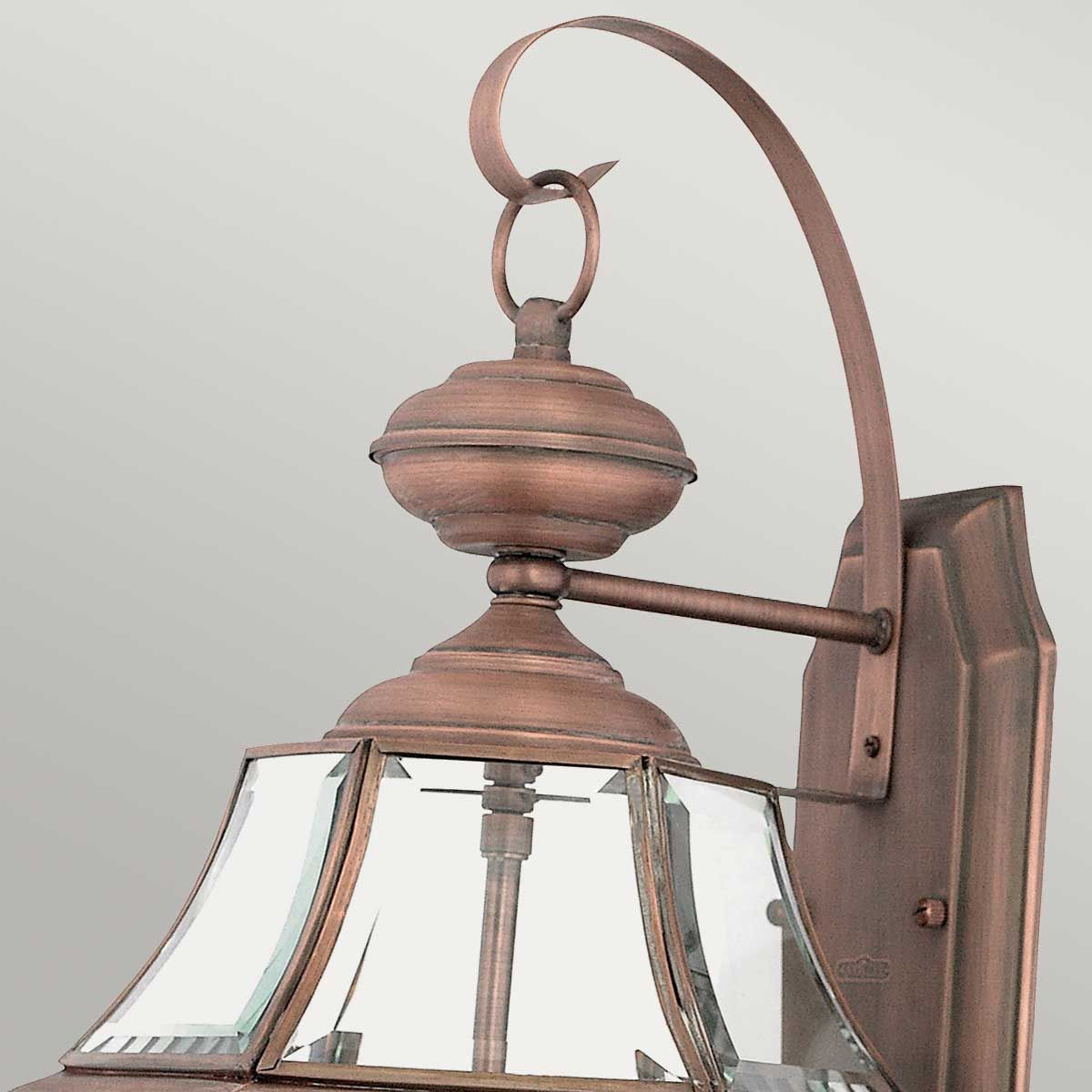 Elegance in Aged Copper: Newbury Large Outdoor Wall Lantern