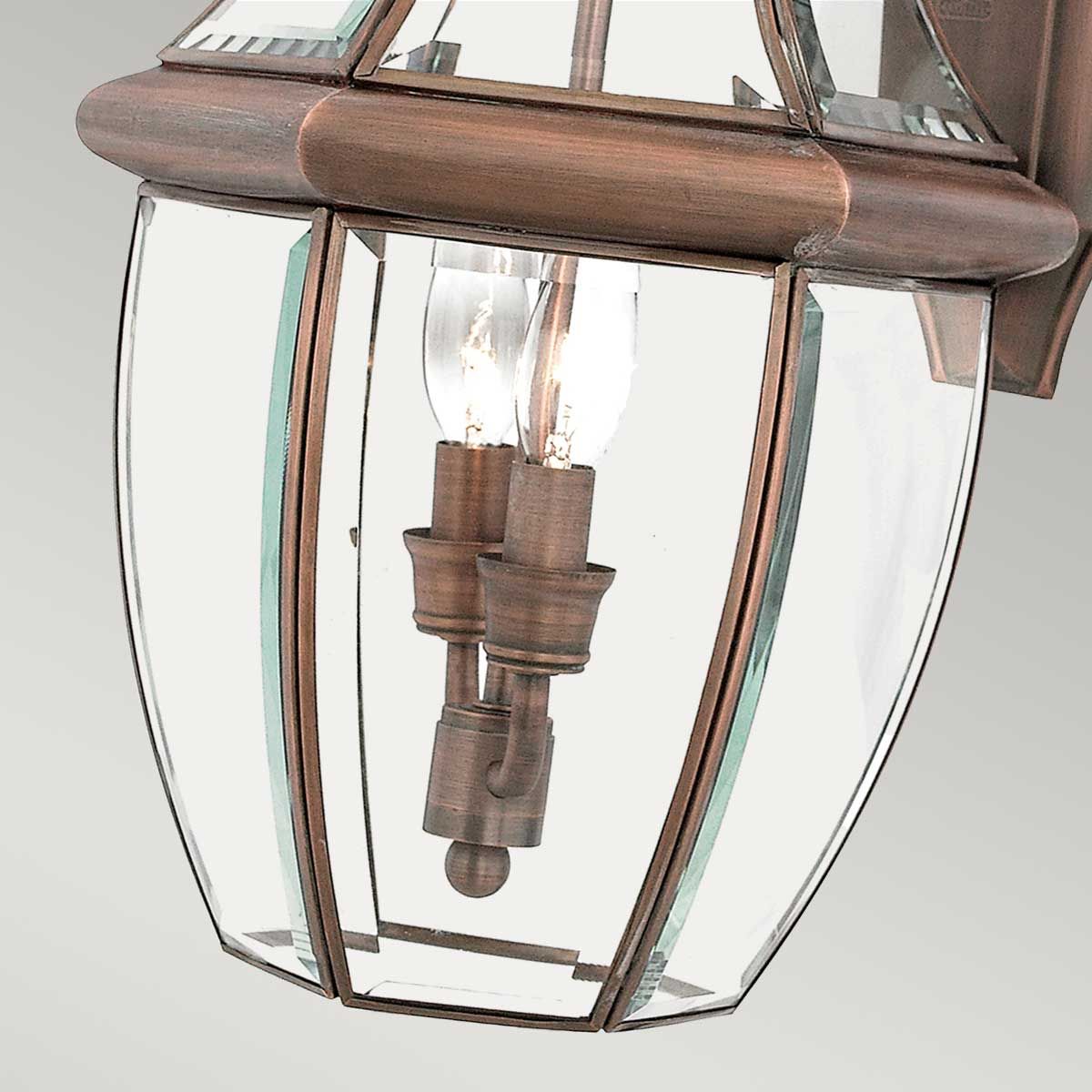 Elegance in Aged Copper: Newbury Large Outdoor Wall Lantern