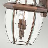 Elegance in Aged Copper: Newbury Large Outdoor Wall Lantern