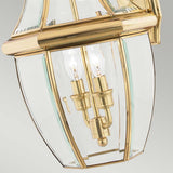 Elegant Newbury Brass Lantern for Outdoor Walls