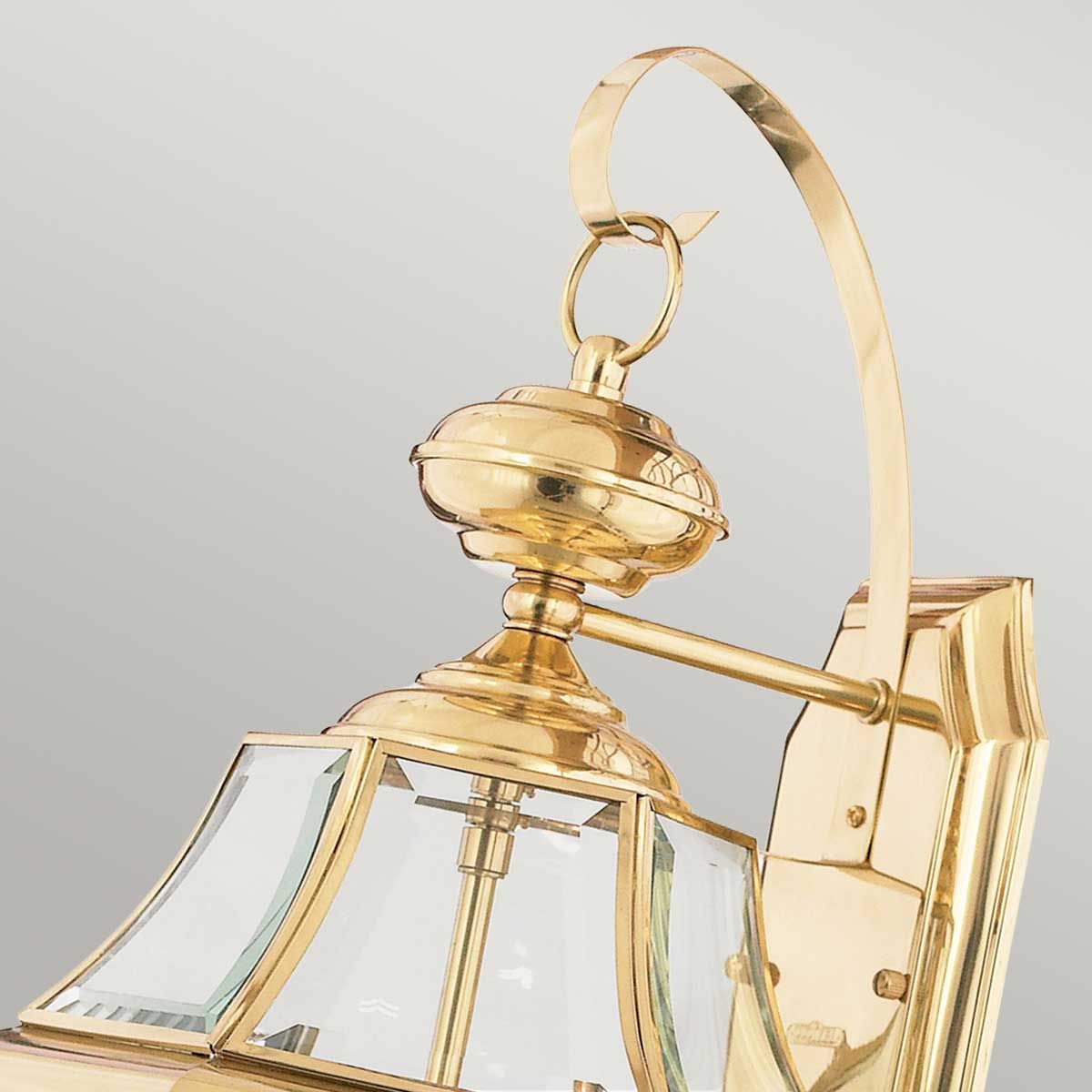 Elegant Newbury Brass Lantern for Outdoor Walls