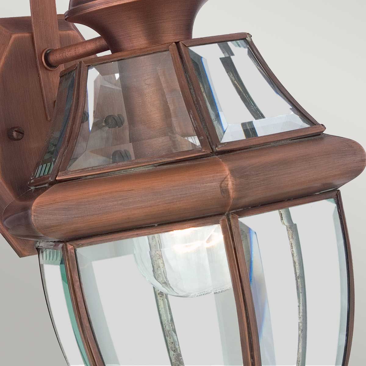 Newbury Medium Aged Copper Outdoor Wall Lantern