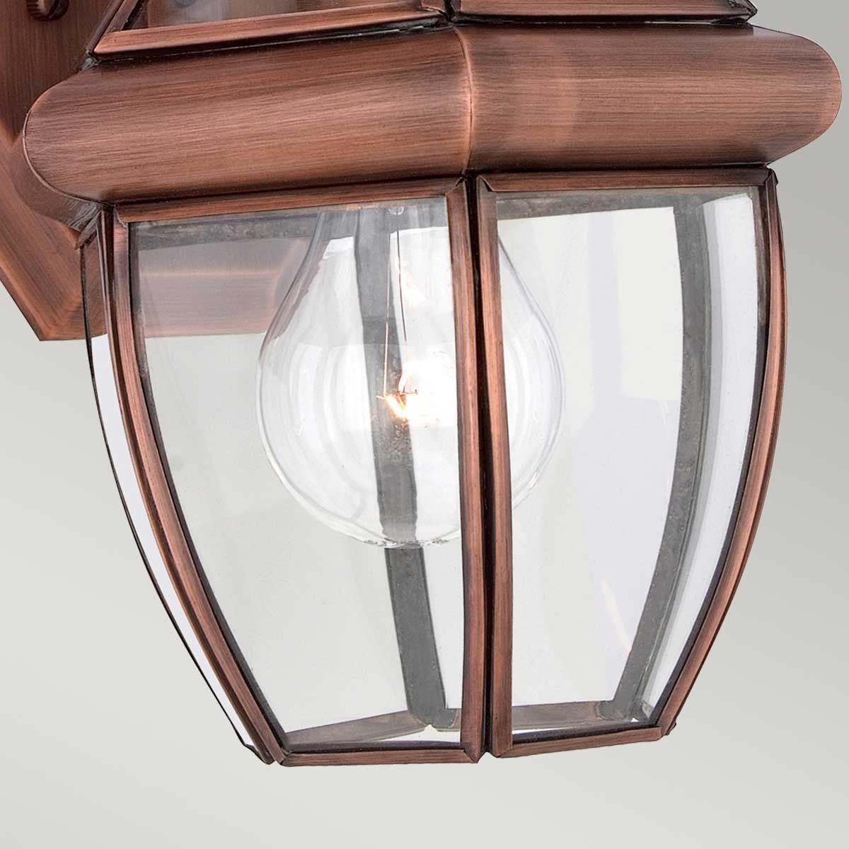 Newbury Vintage Wall Lantern in Aged Copper Finish