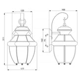 Newbury Vintage Wall Lantern in Aged Copper Finish