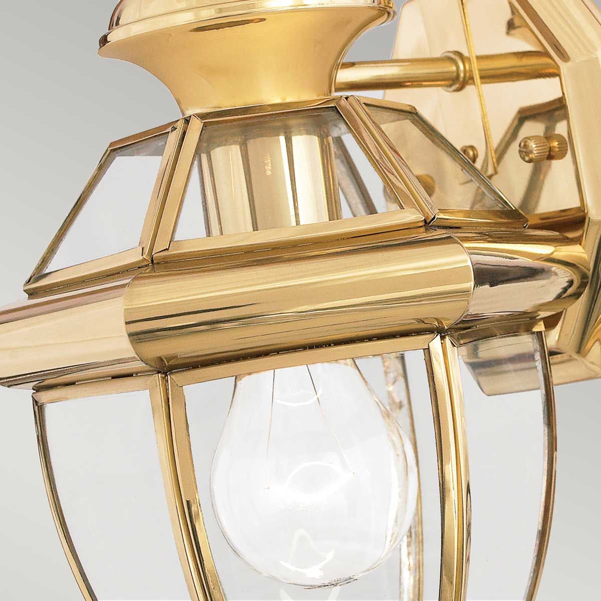Elegant Newbury Brass Wall Lantern