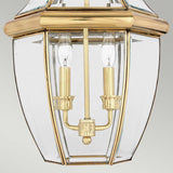 Newbury Elegant Brass Chain Lantern