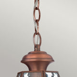 Elegant Aged Copper Outdoor Chain Lantern - Newbury Collection