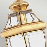 Elegant Newbury Medium Exterior Chain Lantern in Polished Brass