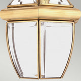 Elegant Newbury Medium Exterior Chain Lantern in Polished Brass