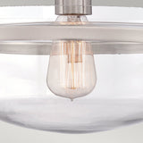 Chrome and Glass Brushed Nickel Ceiling Light Fixture