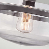 Vintage Bronze and Glass Pendant Ceiling Light