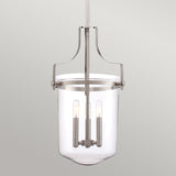 Penn Station 3-Light Pendant in Brushed Nickel Finish