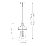 Penn Station Tri-Light Pendant in Rich Western Bronze