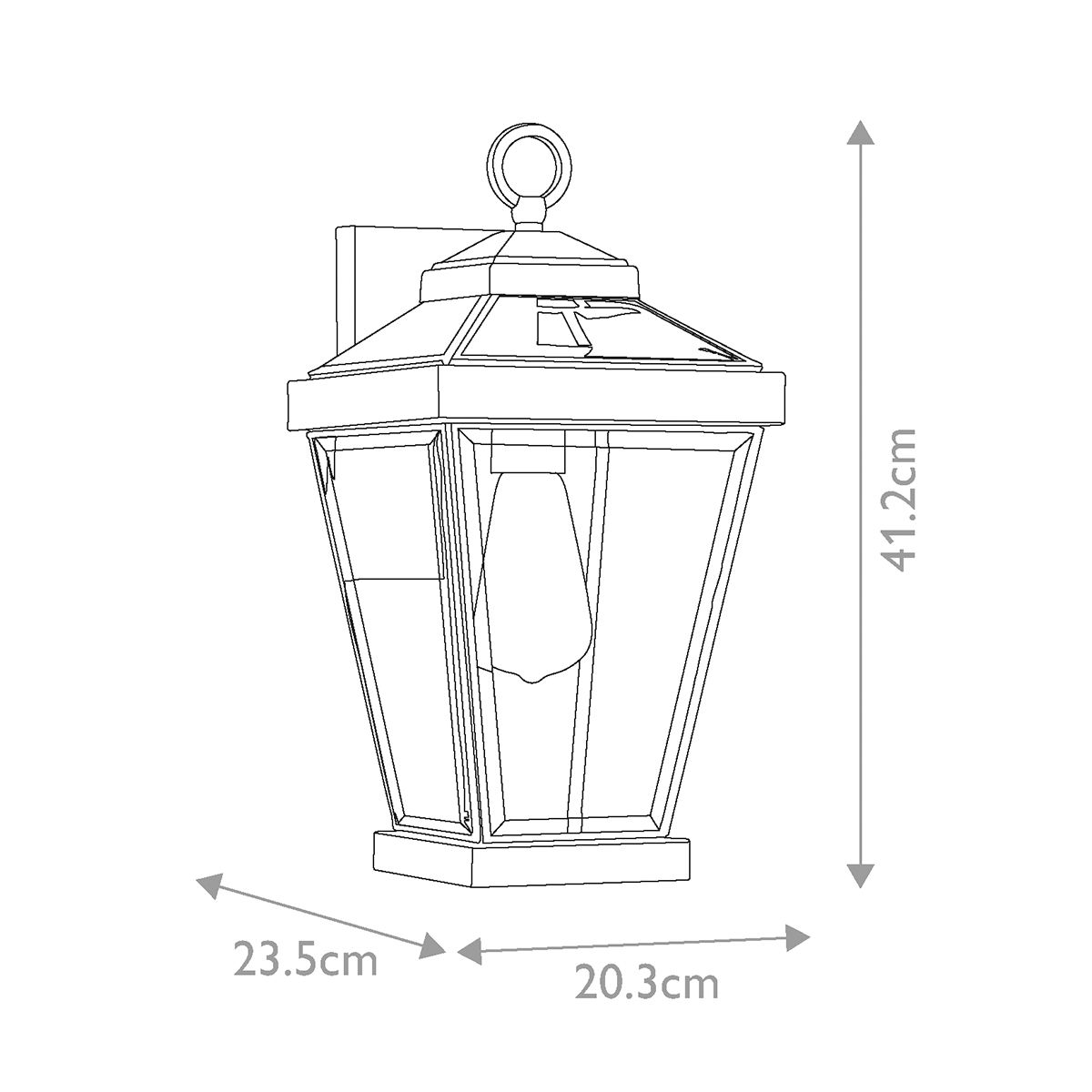Ravine Elegant Bronze Outdoor Wall Light